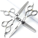 6/7/8 inch Personalized Rose Print Hair Clipper Set (Scissors Set) (7 inch-3pc-B)