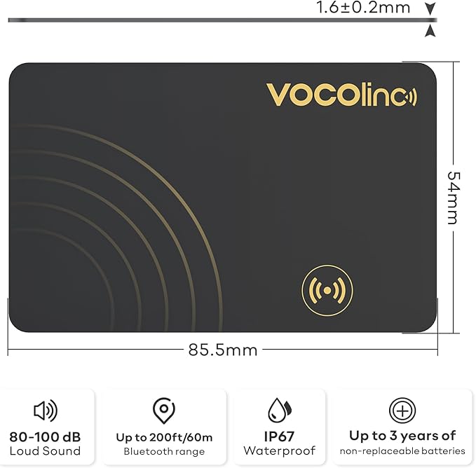 VOCOlinc Air Card Tag Wallet Tracker Ultra-Thin 1.6mm, Smart Item Finder Work - Image 6