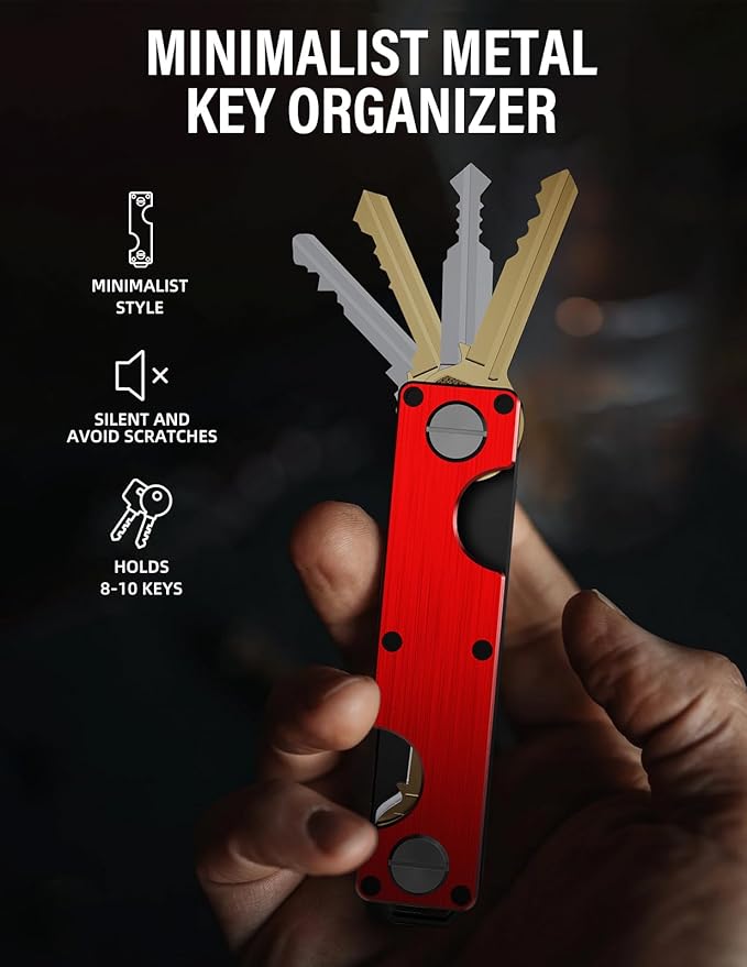 Key Organizer Key Holder Compact Key Case Minimalist Metal Key Chain Key Holder - Image 3