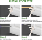 One Touch Kickdown Door Stopper, Door Holder, Heavy Duty Door Stops, Bottom of - Image 9