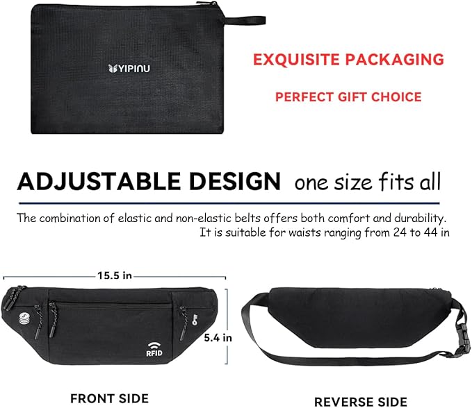 Travel Money Belt for Men and Women hidden slim passport holder - Image 2