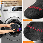 Men 6 Pack Athletic Compression Crew Socks for Running Gym Sports (7-8 / Gray Heather/Black 3716)