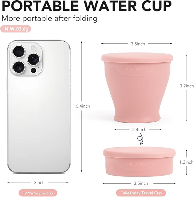 TakeToday 2PCS Collapsible Travel Cup - Image 6