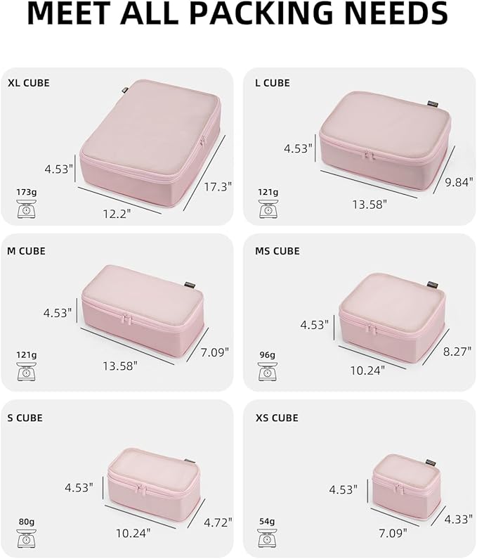 6 Set Compression Packing Cubes - Image 4