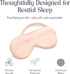 Brooklinen Silk Eye Mask for Sleeping – Blush Pink, 100% Mulberry Silk Sleep - Image 3