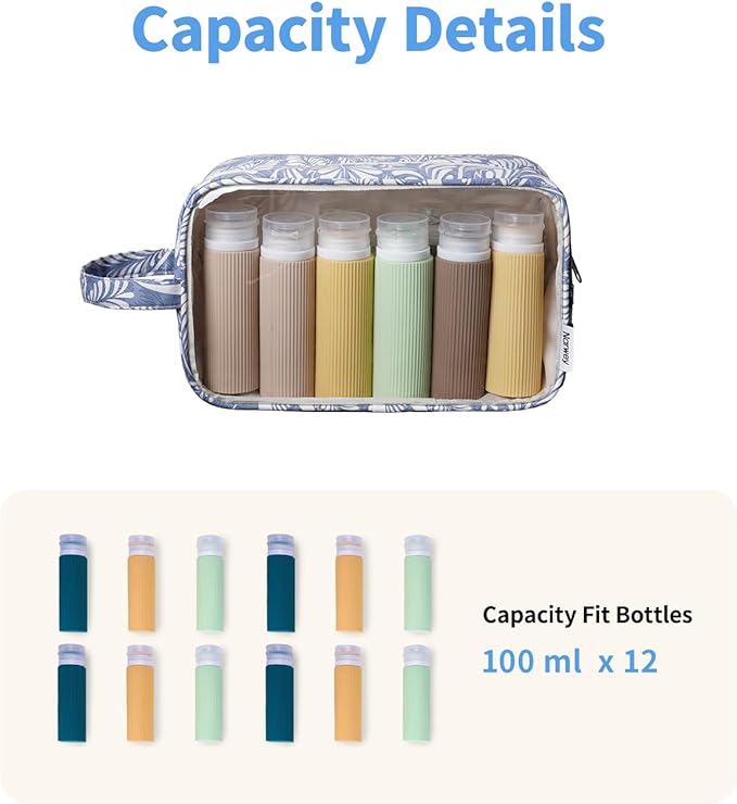 Narwey Clear Toiletry Bags for Traveling Women Men, Make Up Organizer, Skincare - Image 3