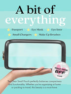 Clear Makeup Bag Zipper Pouch, Transparent Cosmetic Case Organizer, TSA - Image 3