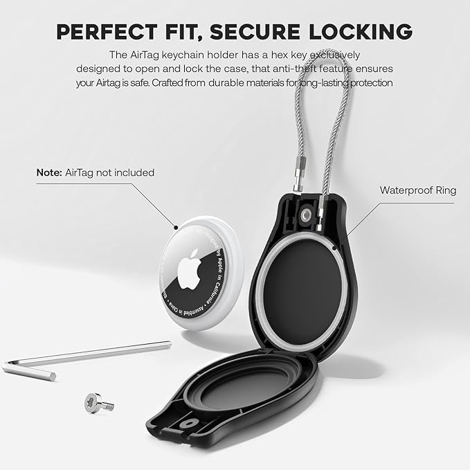 Waterproof AirTag Keychain Holder, Air tag Lock Case - Image 4