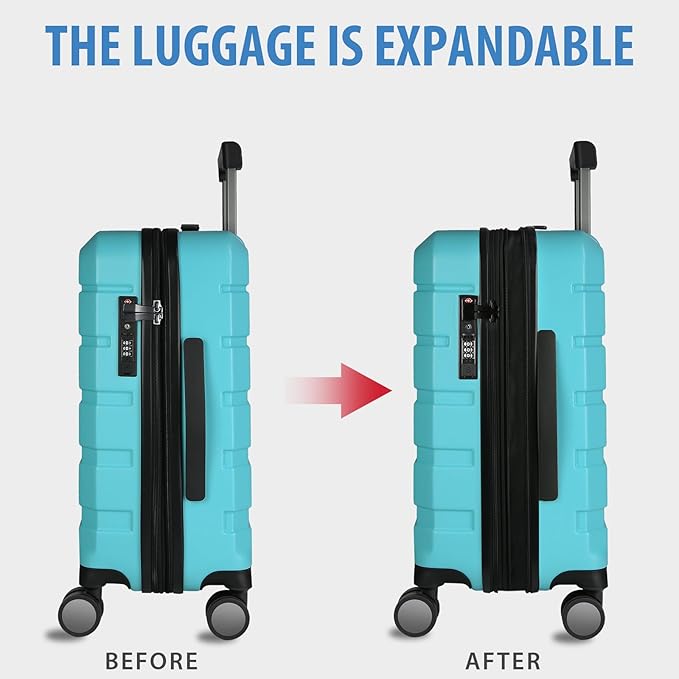 KROSER Hardside Expandable Carry On Luggage - Image 5