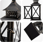 DECORKEY Lantern Decorative Indoor & Outdoor, 2 Pack Large Hanging Candle - Image 5