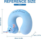 MINISO Disney Stitch Travel Pillow 100% Pure Memory Foam Neck Pillow, Airplane - Image 5