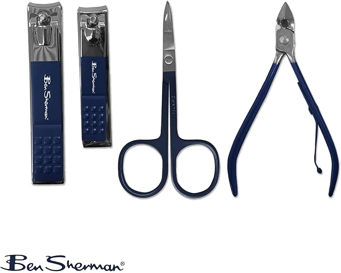 Ben Sherman Nail Clipper Set for Men, Nose Hair Trimmer, Tooth Brush, Scissors - Image 3