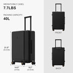 LEVEL8 Elegance Carry-on Suitcase, 20 Inch Carry on Luggage, Hardside Large - Image 8