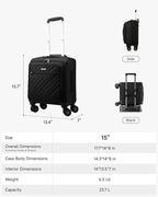 LUGGEX Carry On Luggage with Spinner Wheels - Image 6