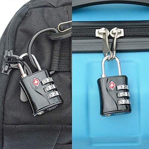 Luggage Lock TSA Approved (Black, 1P)