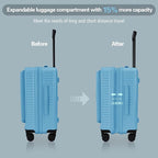 20 Inch Luggage with Spinner Wheels, Expandable Front Opening Suitcase 100% PC - Image 4