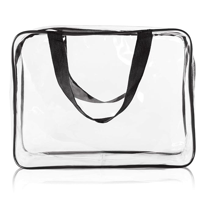 2Pcs Crystal Clear PVC Travel Toiletry Bag Kit - Image 7