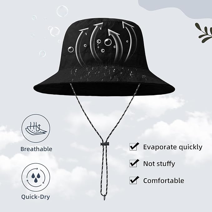 Durio Waterproof Bucket Hats for Woman UPF 50+ Sun Hat UV Protection Packable - Image 5