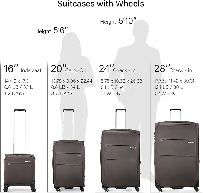 Hanke 16 Inch Underseat Carry On Luggage - Image 3