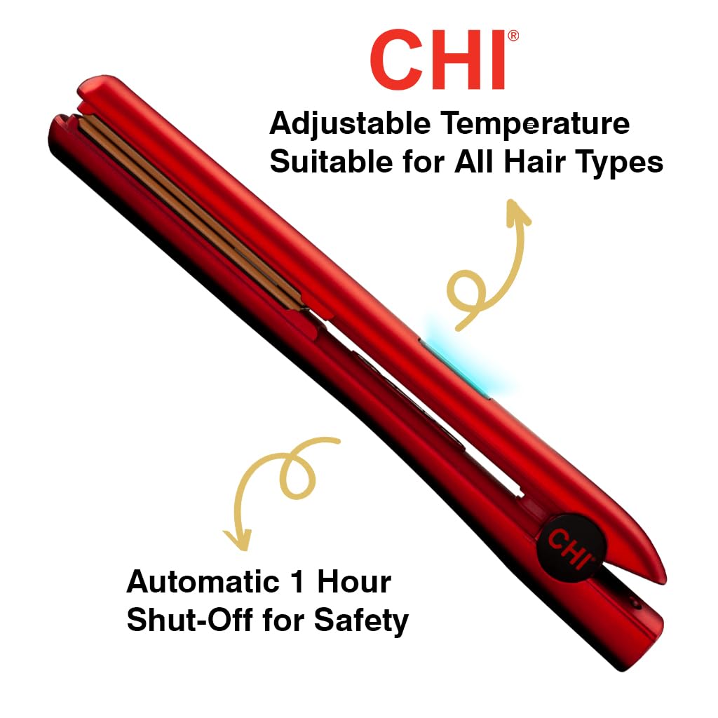 Original Digital Ceramic Hair Straightener 1" (1 inch / Ruby Red)