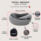 FlyHugz® Neck Travel Pillow | Memory Foam Neck Pillow - Image 5