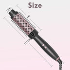 Thermal Brush 1.5" Curling Brush, Blowout Long Lasting Look Thermal Hair Brushes, 30s Fast Heated Round Brushes, Negative Ion Tech, 5 Temp Settings, Less Damage, Universal Voltage for Travel