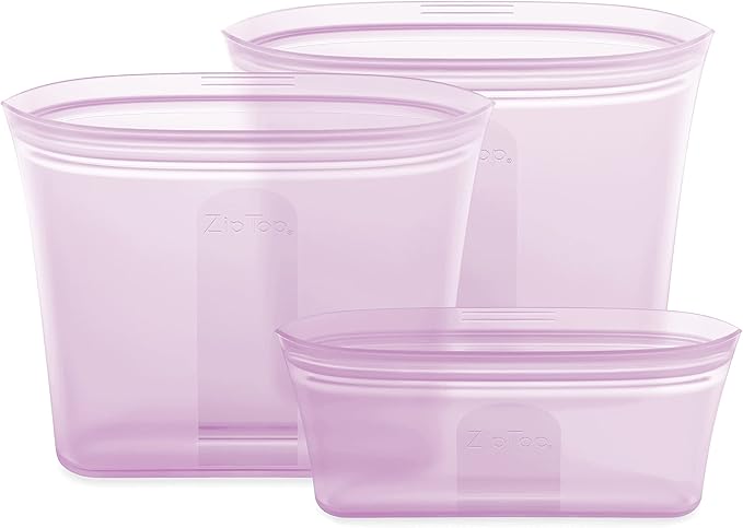 Zip Top Reusable Food Storage Bags | 3 Bag Set - Image 2