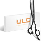 ULG Seamless Thinning Scissors – Professional Stainless Steel, Teflon Coated, Ergonomic Offset Handles, Precision Serrated Blades for Natural Hair Thinning and Layering, Ideal for Stylists and Barbers