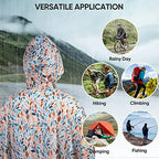 Hooded Rain Poncho for Adult with Pocket (Mosaic)