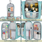 Toiletry Bag Travel Bag for Women Men (Standard (9x4x9) / Teal Chevron)