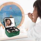 Travel Makeup Bag with LED Mirror Travel Makeup Organizer with 3 Lighted - Image 9