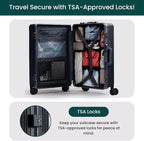 Nobl Travel Carry On Luggage, Noble Zipperless Aluminum Frame PC Hard Shell - Image 6