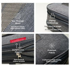 Premium Compression Packing Cubes for Travel (Grey / Large)