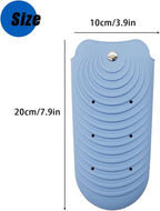 Heat Insulating Silicone Mat Pouch for Hair Styling Tools, Curling & Flat Irons Anti-Slip Travel Cover, Small Portable Straightener Pad for Curler Wands Storage, Hot Waver (Blue)