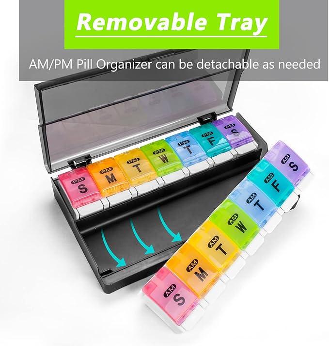 Extra Large Weekly Pill Organizer 2 Times a Day - Image 5