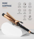 Titanium 2 Inch Curling Iron，Extra-Long Barrel for Long Hair, Curling Iron 2 Inch with Dual PTC Heater, 12 Heat Settings Big Barrel Curling Irons, 60 Mins Auto-Off & Dual Voltage