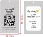 Dynotag® Web Enabled Smart Aluminum Convertible Luggage ID Tag + Braided Steel - Image 4