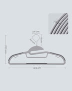 SONGMICS 50 Pack Coat Hangers, Heavy-Duty Plastic Suit Hangers, S-Shaped Opening - Image 6