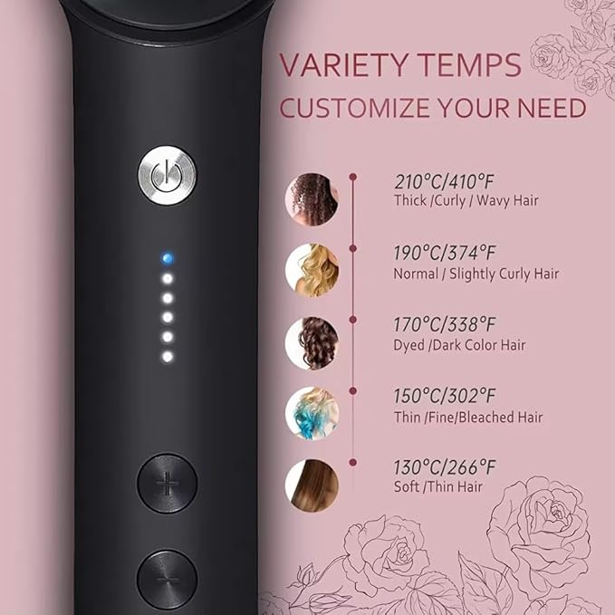 Professional Hair Straightener Comb, Beard Straightener Brush, Ceramic Plate Electric Hair Straightening Brush for Salon Results, Heating Hair Straightener, Heated Electric Comb (Black)