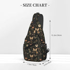 SUPLUCHOM Sling Bag Vintage Butterfly Moon Flower Hiking Daypack Crossbody - Image 3