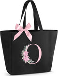 Vavabox Tote Bag, A-Z Initial Monogrammed Waterproof Tote Bag, Bridesmaid Gifts by Vavabox