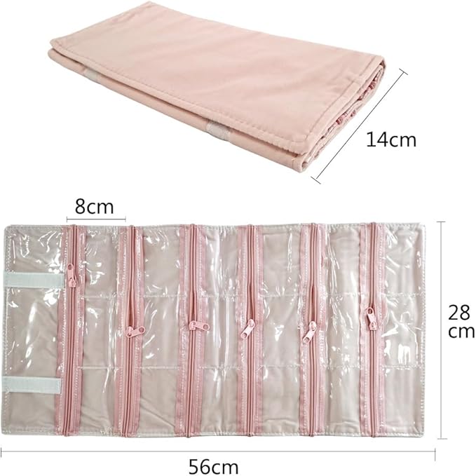Travel Jewelry Roll Bag Portable Organizer Pouch - Image 2
