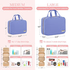 Hanging Travel Toiletry Bag Women Men Essentials Aegean (Aegean-Blue / Large)