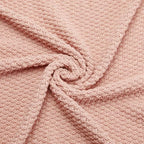 Chunky Cable Knit Throw Blanket for Couch (Knitted / Dusty Rose)