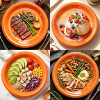 10 inch Orange Plastic Plates (Orange / 100 Pcs)