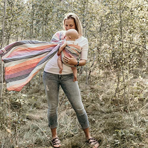 Ring Sling Carrier for Baby (Rainbow Honeycomb)