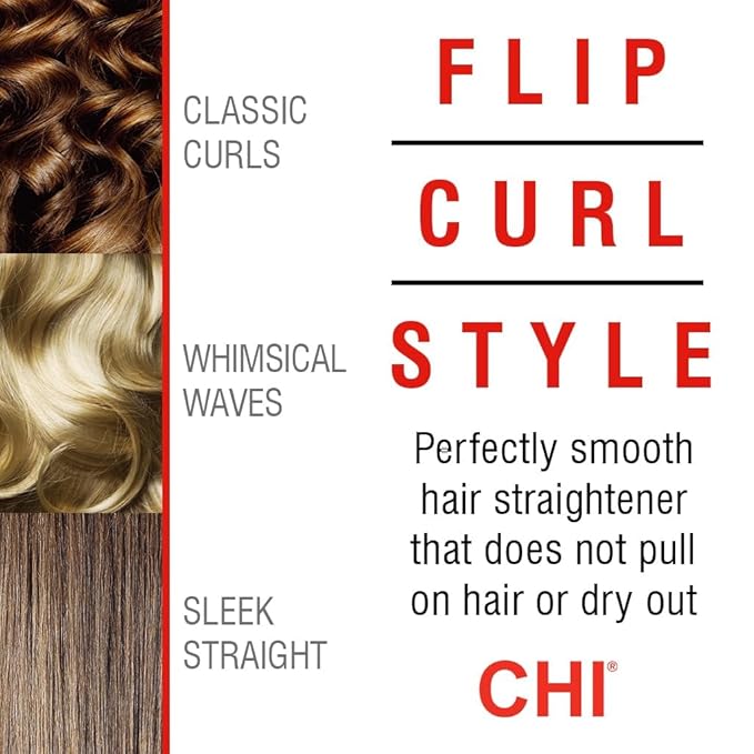 CHI Lava Ceramic 1″ Flat Iron Hair Straightener, Volcanic Lava Ceramic Plates for Smooth, Even Styling, 11 ft Swivel Cord, Heat-Stable Hair Flat Iron for All Types