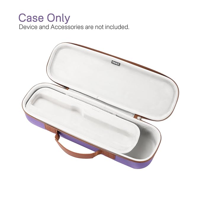 RAIACE Hard Storage Case Compatible with Dyson Airstrait Straightener, Travel Carrying Bag. (case only). - Purple