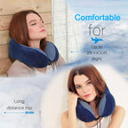 Travel Pillow, Best Memory Foam Neck Pillow Head Support Soft Pillow - Image 2