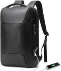 BANGE Genuine Leather Laptop Backpack Fits 15.6 Inch, Anti Theft Business Back by BANGE